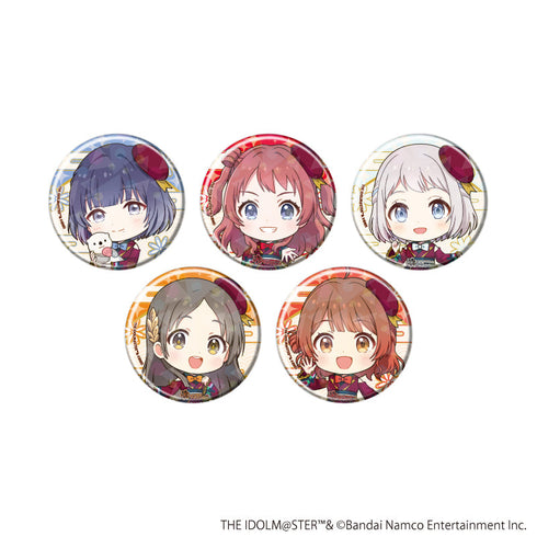 『アイドルマスターシリーズ』ホログラム缶バッジ(57mm)07/学園アイドルマスター コンプリートセット(全5種)(ミニキャライラスト)